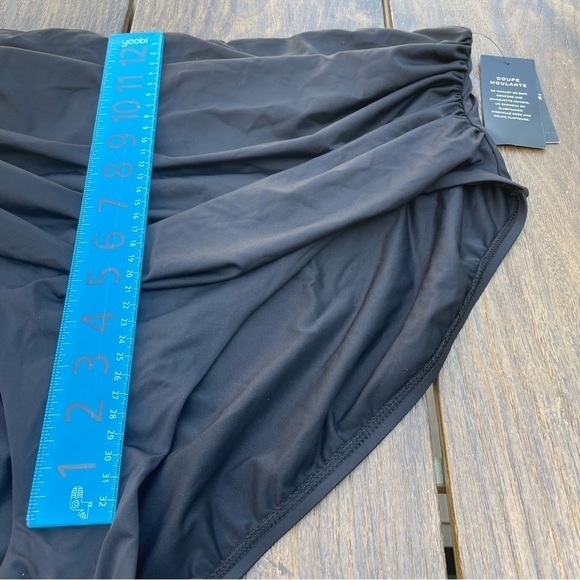 Ralph Lauren High Waisted Rauched Bikini Bottom Black 22 W - Picture 6 of 9